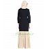 Falak- Casual dress abaya with dual color- Black-Fawn Falak- Casual dress abaya with dual color- Black-Fawn